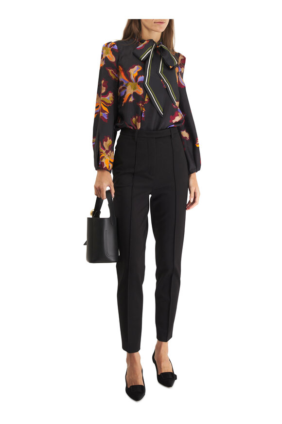 Dorothee Schumacher - Floral Seductive Black Floral Silk Blouse 