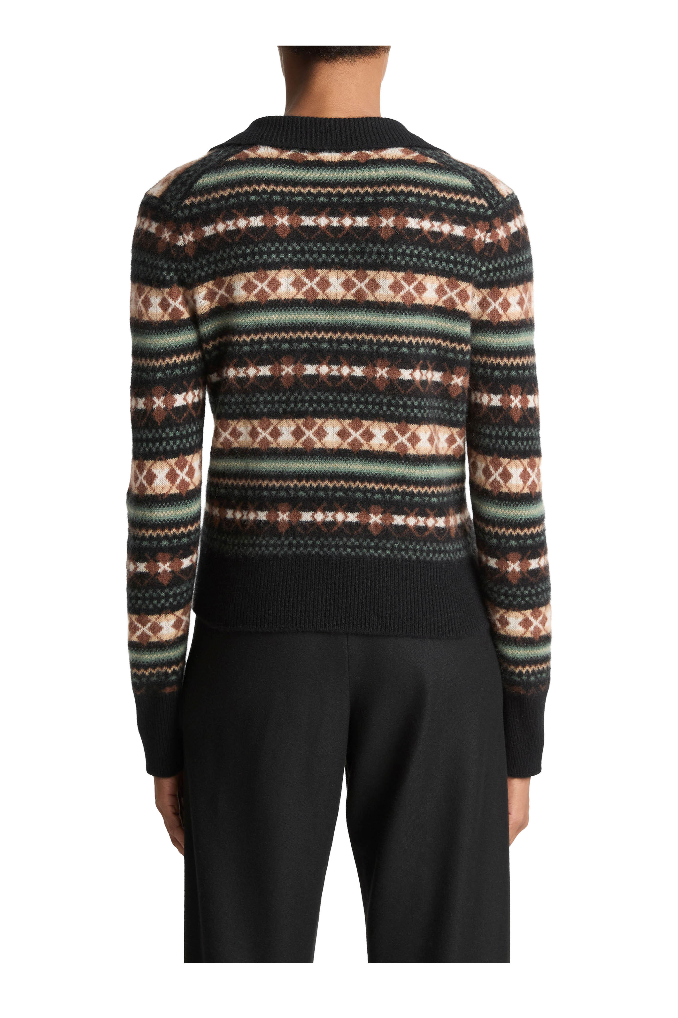 Vince - Cacao & Malachite Combo Fair Isle Sweater