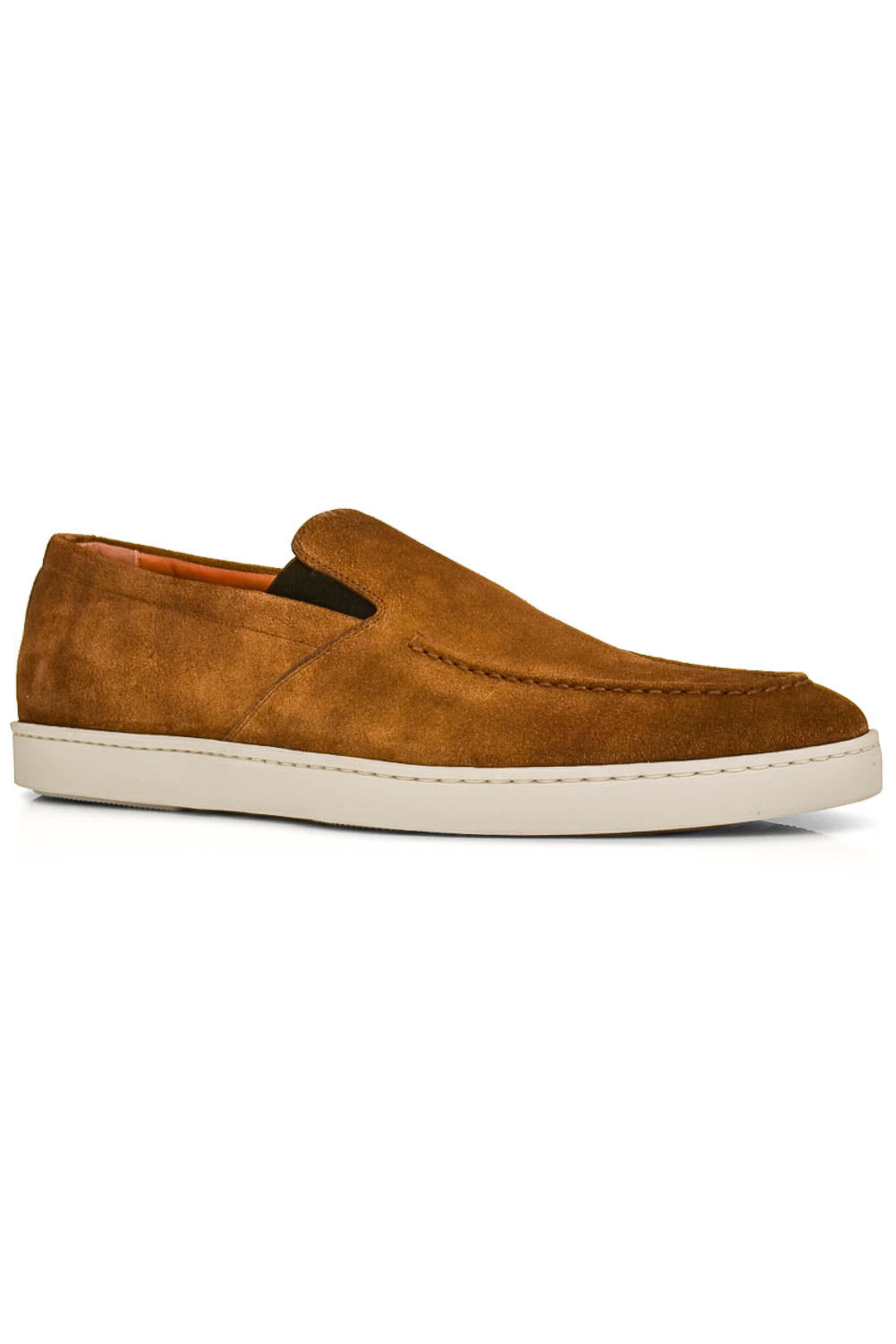 Santoni - Cognac Suede Farley Loafer