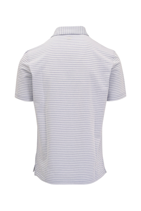 Peter Millar - Albatross Brook Blue Stripe Piqué Polo