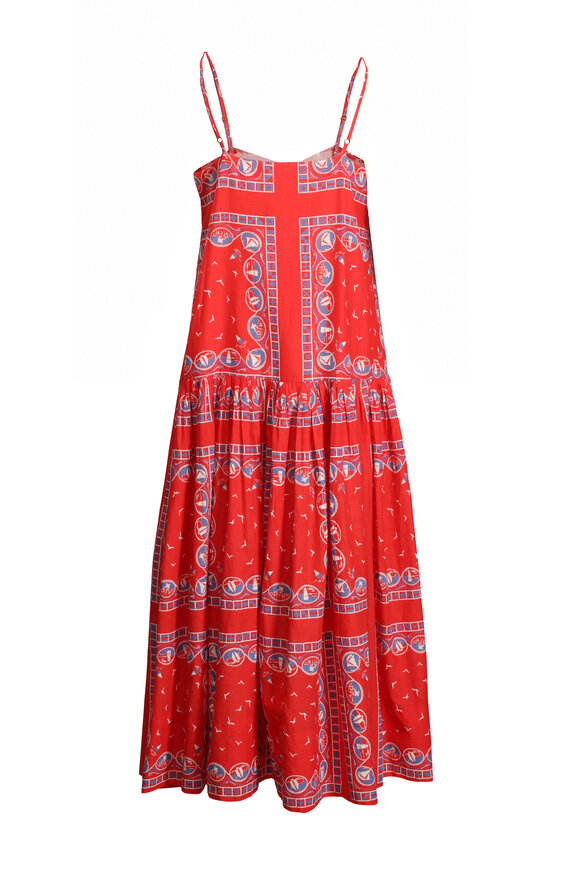 The Great The Red Sailboat Bandana Drop Waist Dress - view 2