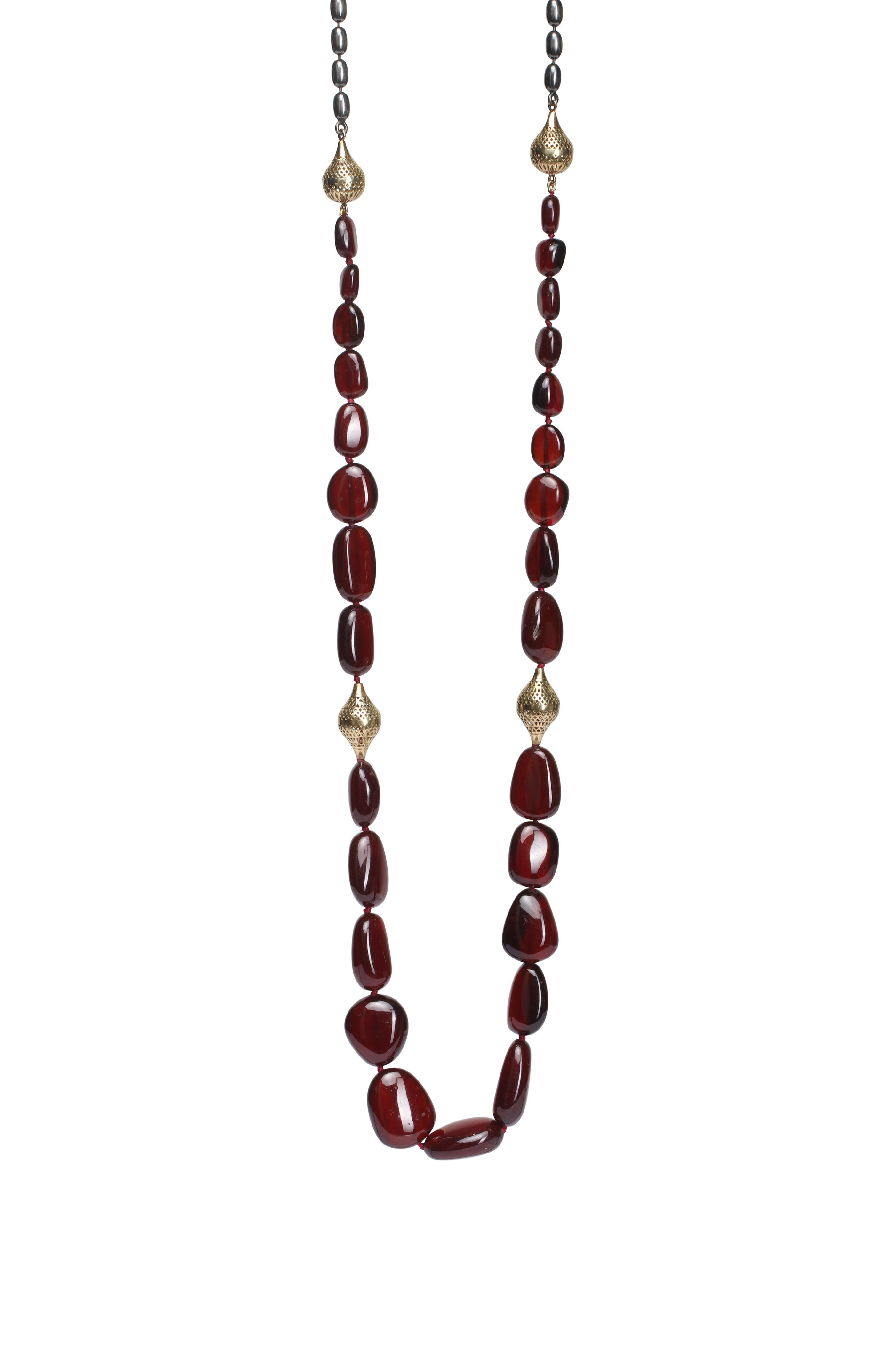 Ray Griffiths - Garnet Amphoras & Sterling Silver Necklace