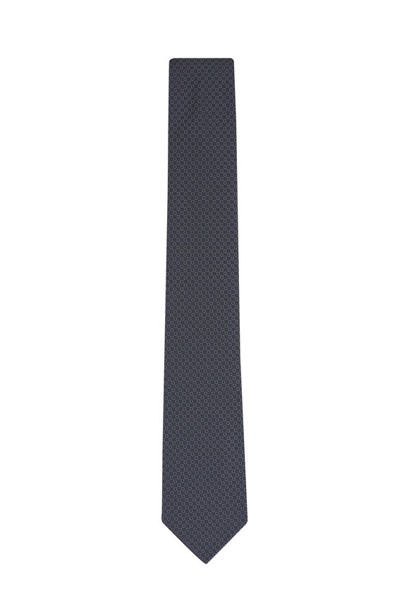 Ferragamo Green Gancini Jacquard Necktie - view 1