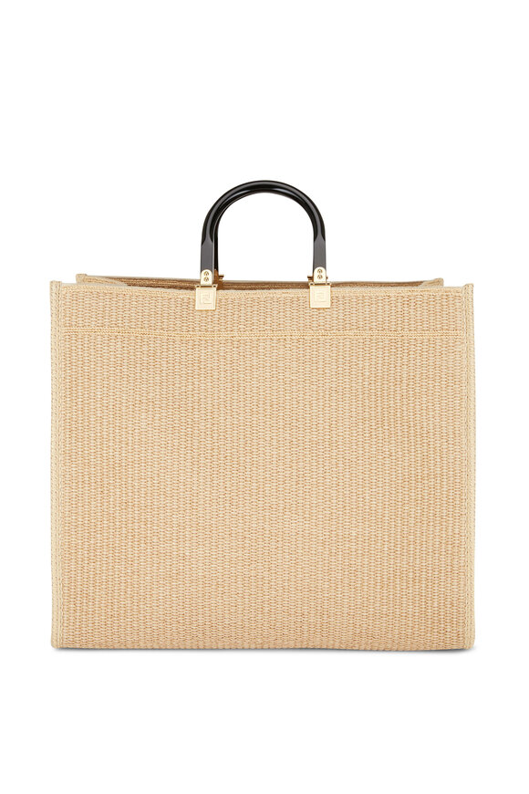 Fendi - Sunshine Logo Raffia Large Tote 