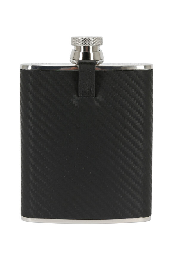 Dunhill - Black Leather Hip Flask