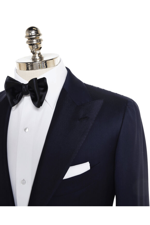 Cesare Attolini Solid Dark Navy Tuxedo - view 3