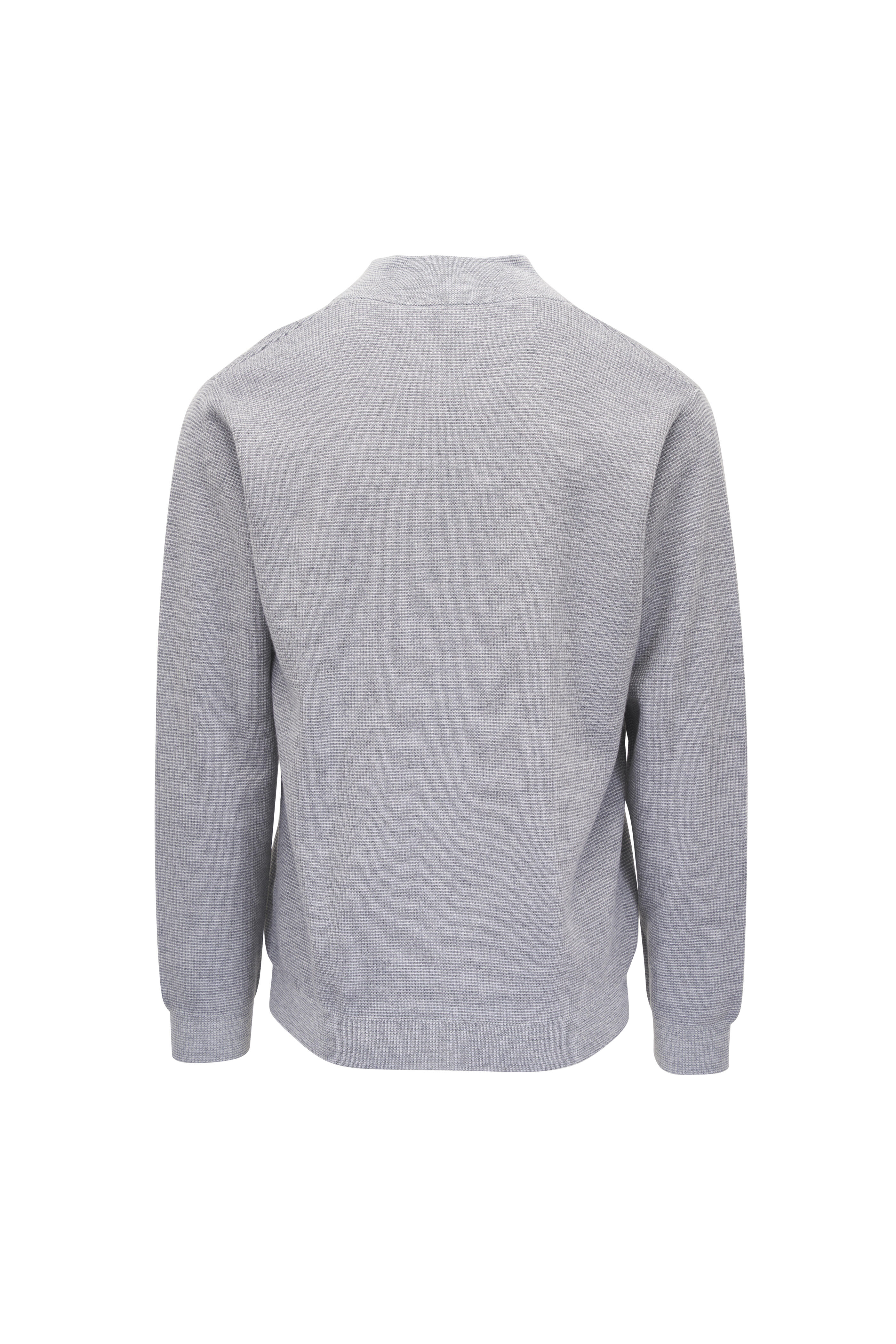 Peter Millar - West British Gray Quarter Zip Sweater