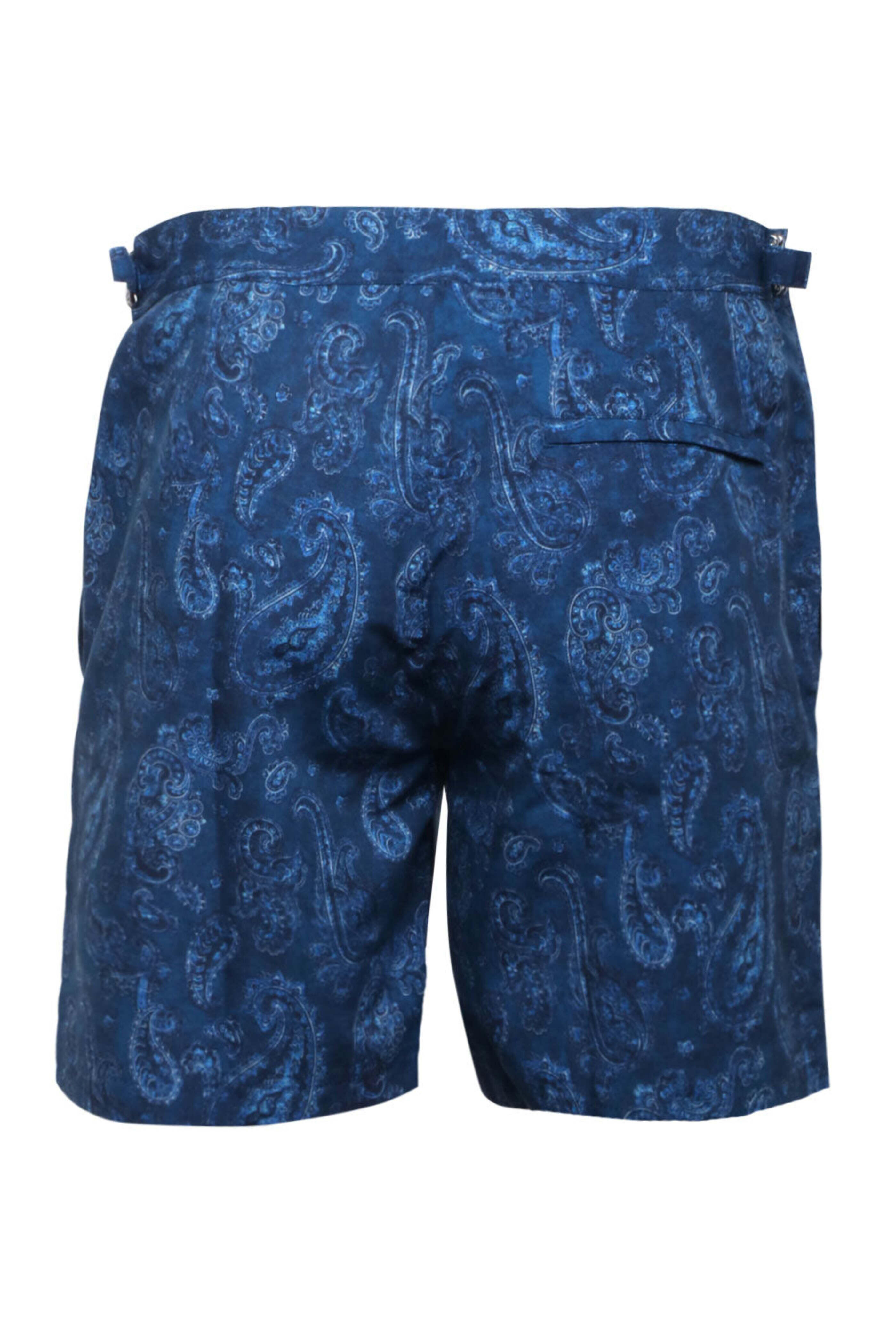 Brunello Cucinelli - Blue Paisley Swim Shorts