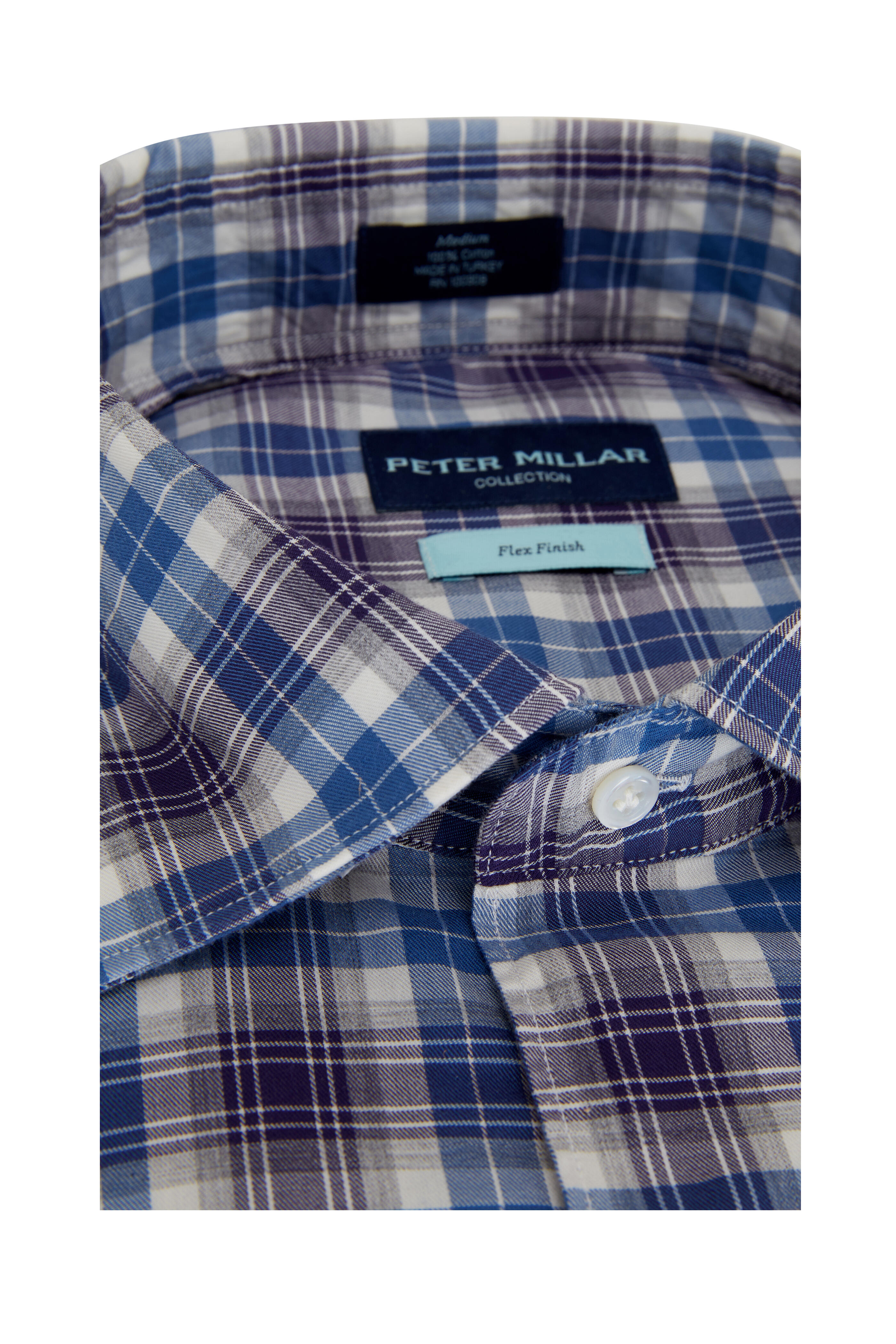 Peter Millar - Royal Plum Crest Plaid Flex Finish Sport Shirt