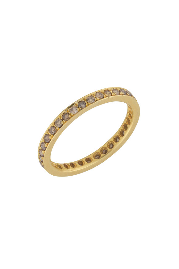 Caroline Ellen 18K Yellow Gold Diamond Band - view 1