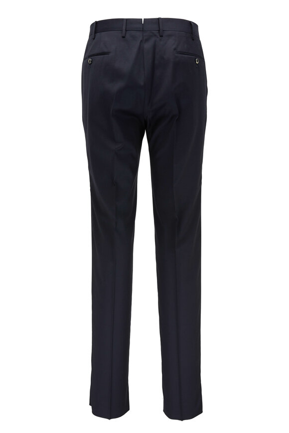 PT Torino - Navy Blue Wool Slim Fit Pants