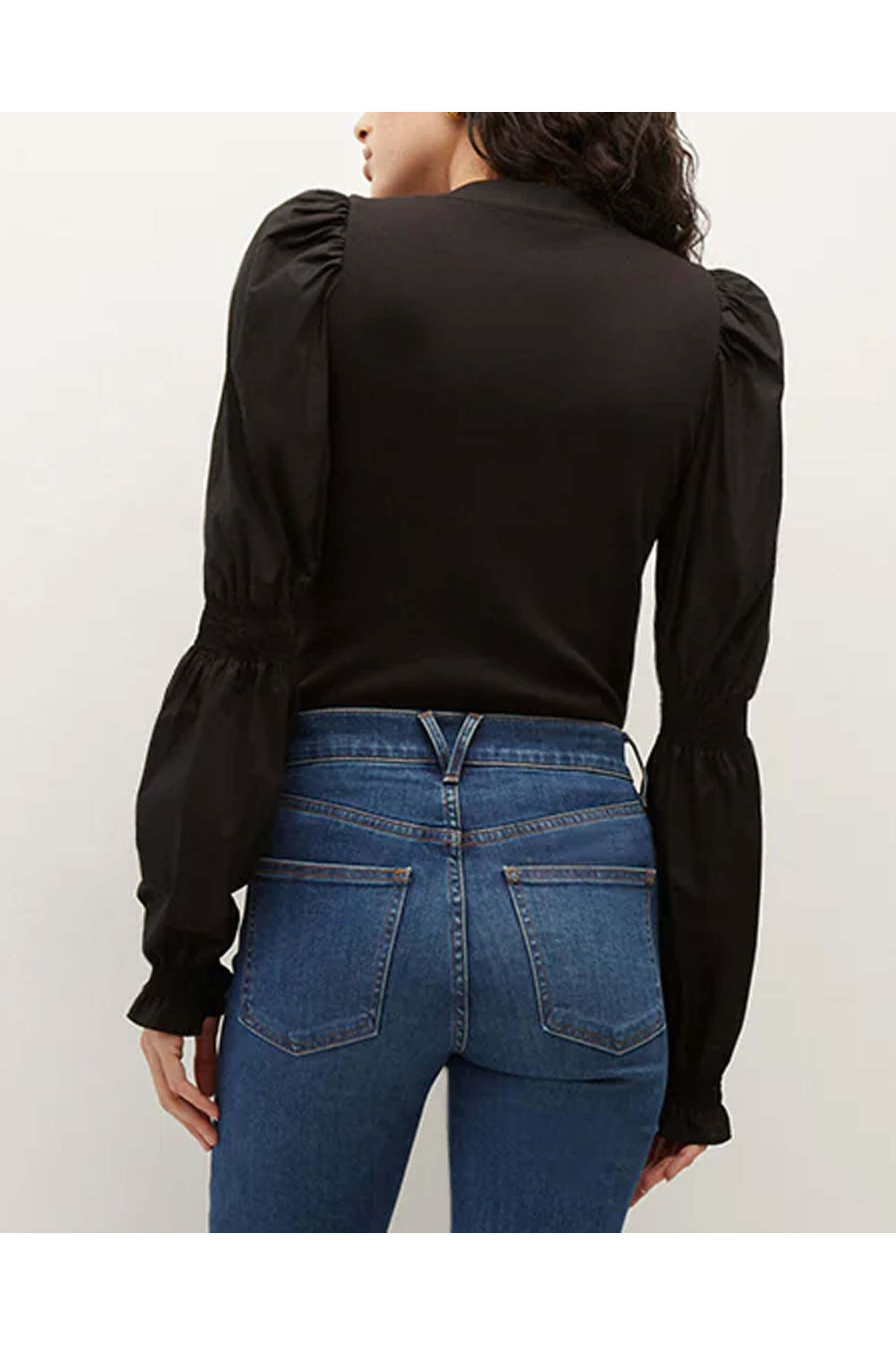 Veronica Beard - Black Effy Puff Sleeve Top