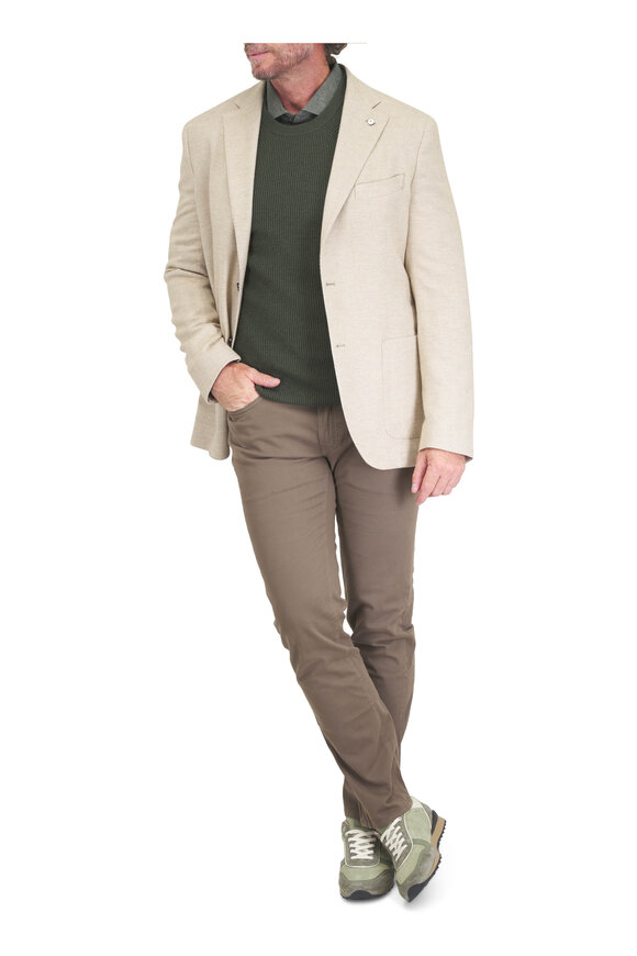 Barmas Mocha Cotton Twill Five Pocket Pant - view 2