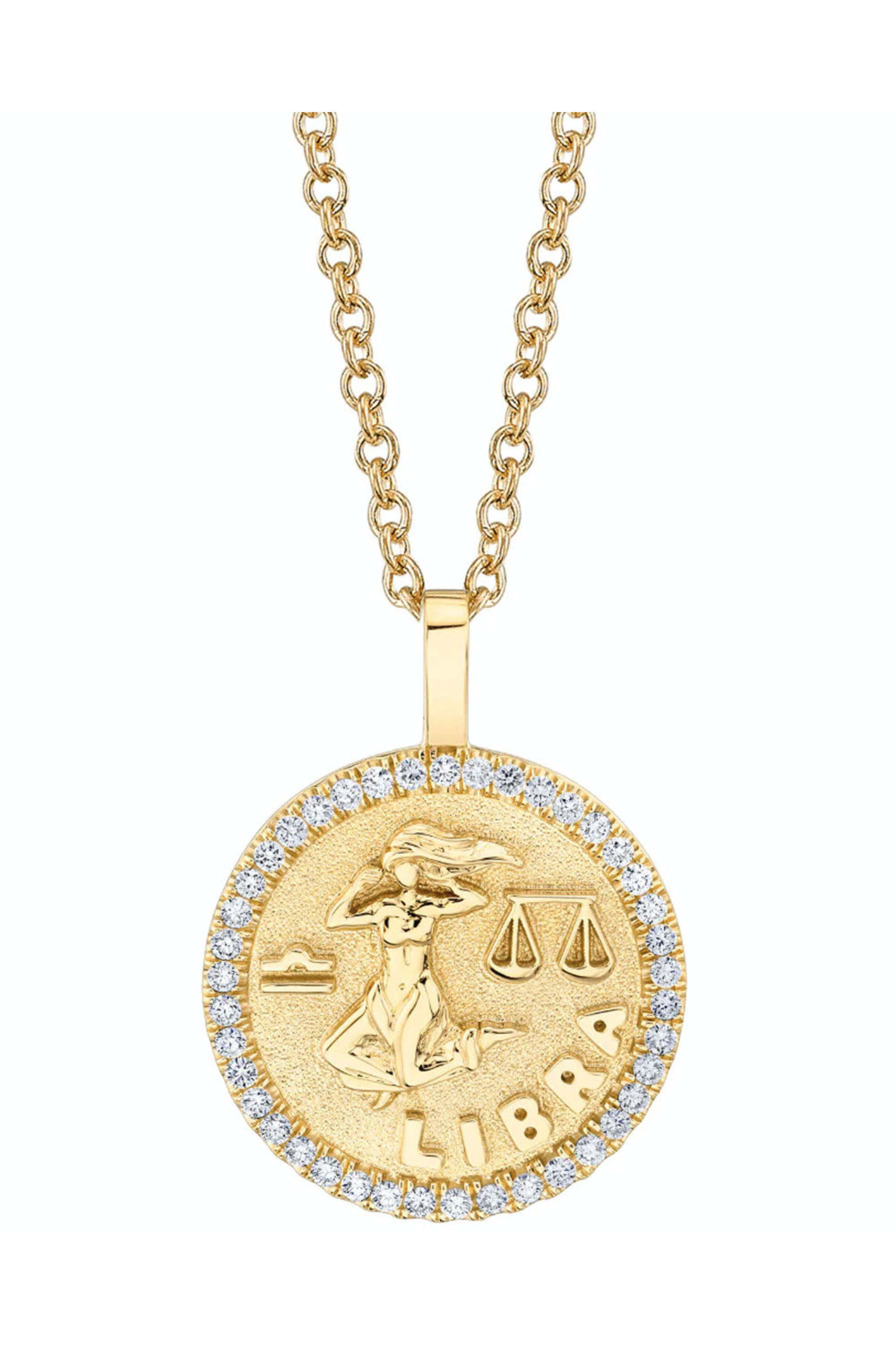 Anita Ko - 18k Yellow Gold Libra Zodiac Pendant