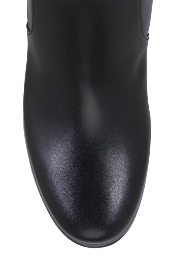 Valentino Garavani Fawcette Black Platform Ankle Leather Boot, 90mm - view 5