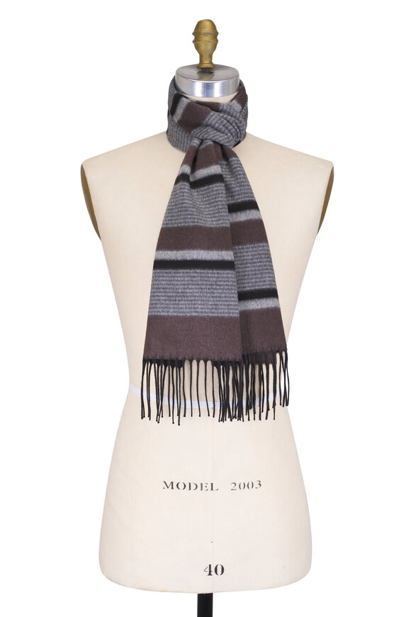 Fratelli Piacenza - Rascar Brown, Gray & Black Scarf