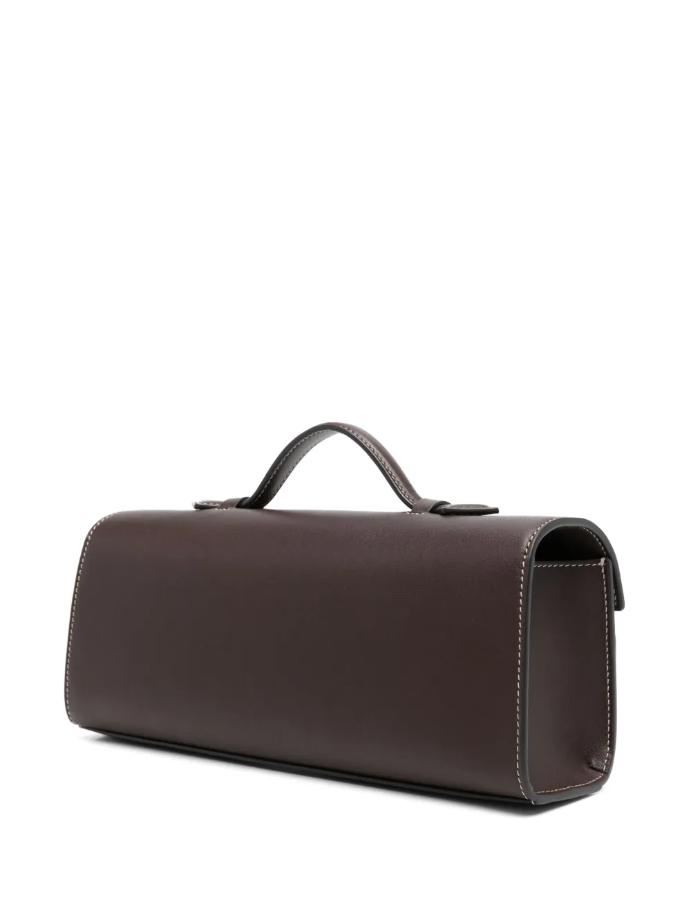 Savette - Slim Symmetry Coffee Leather Pochette | Mitchell