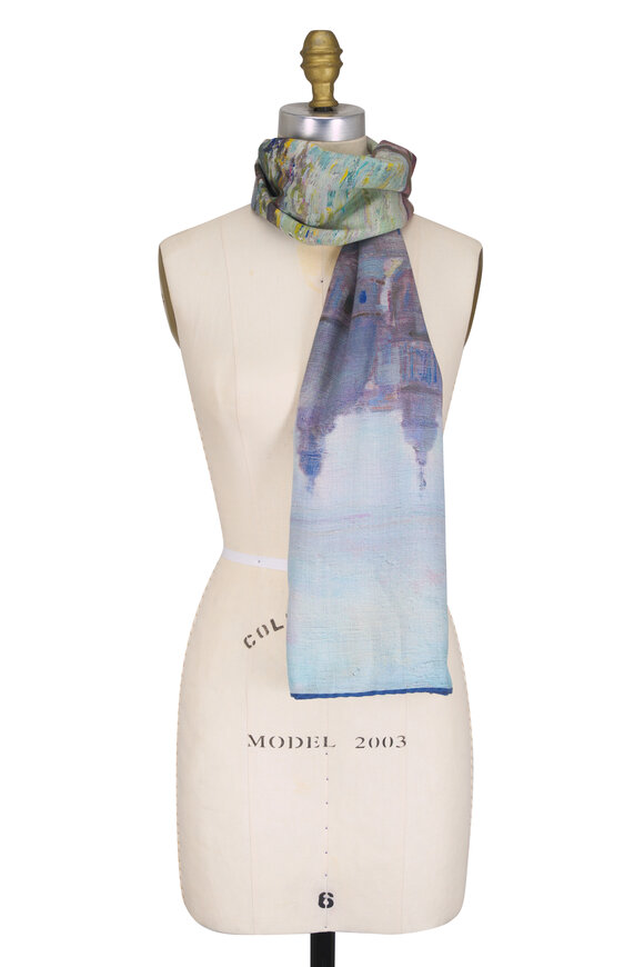 Rani Arabella Venice Cashmere, Silk & Wool Print Scarf - view 1