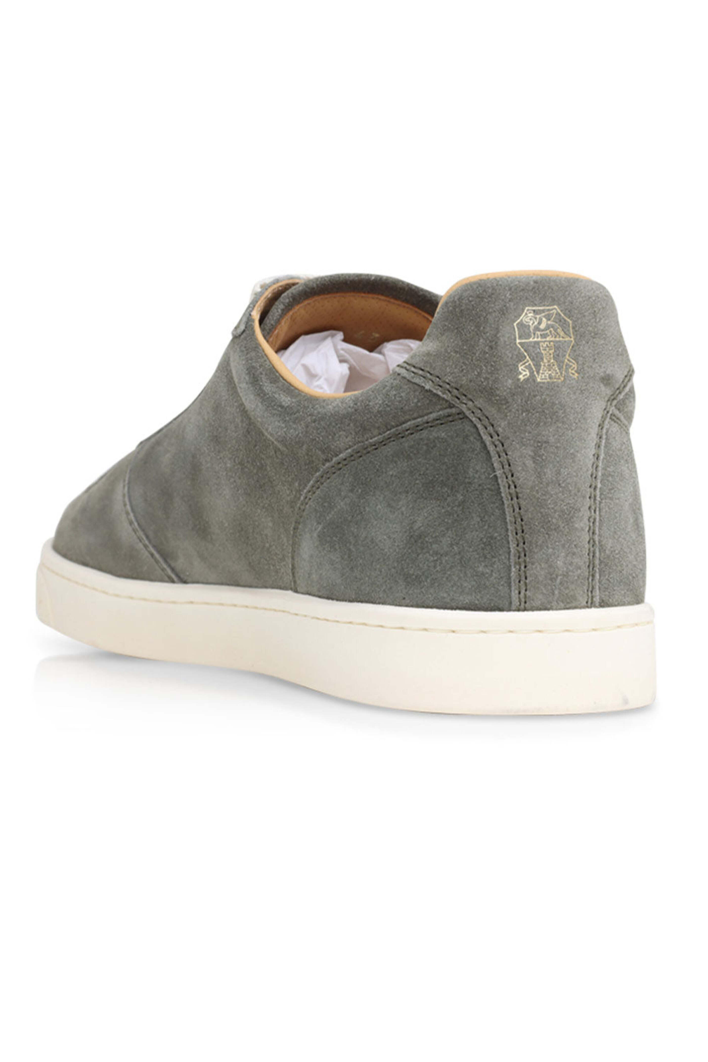 スニーカー BRUNELLO CUCINELLI GREY/SAGE GREEN SNEAKERS IN SUEDE Grey/Sage Green Sneakers in Suede – Lord & Taylor