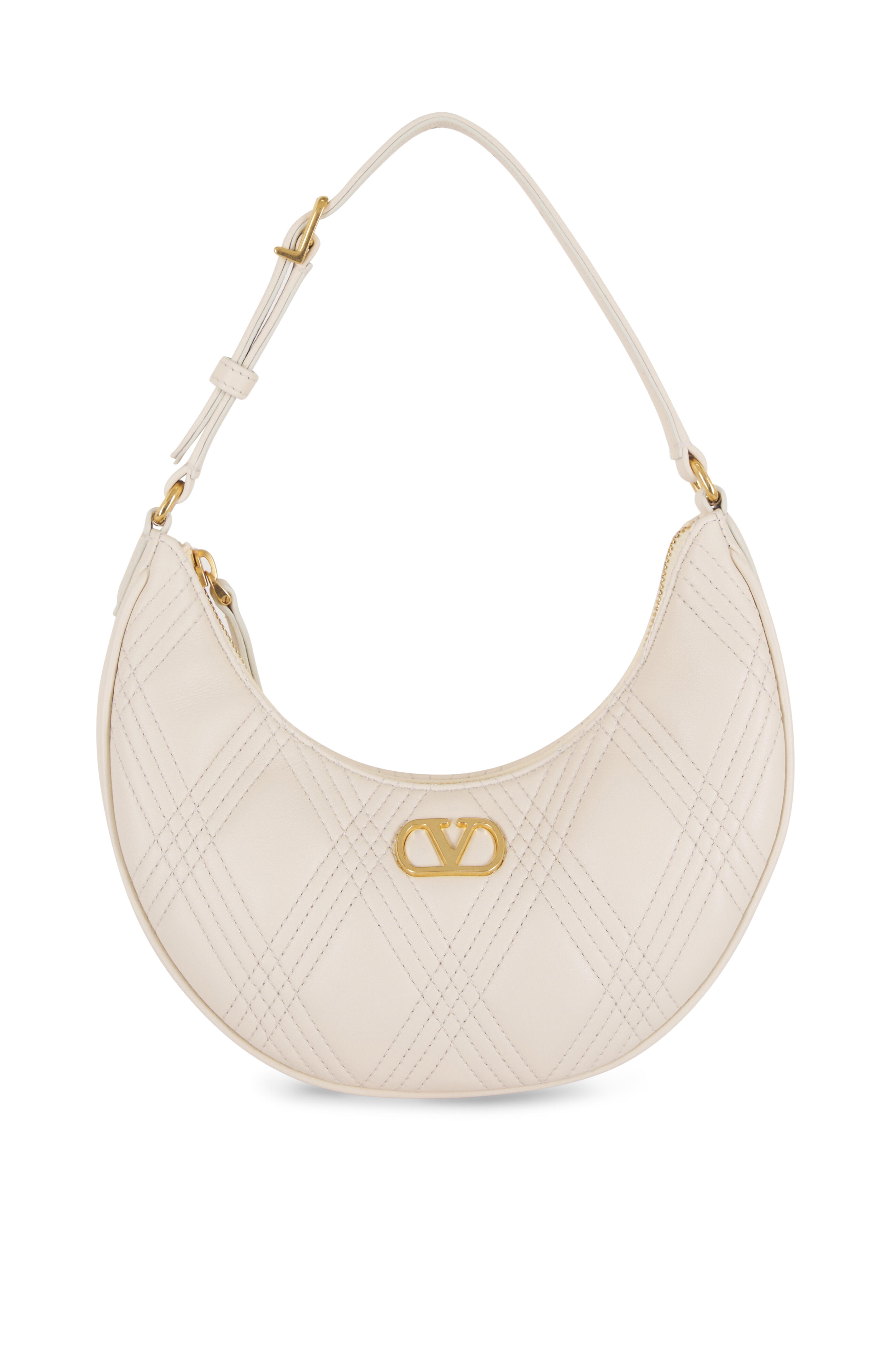 Valentino Garavani - Mini Quiltie 67 Butter White Hobo