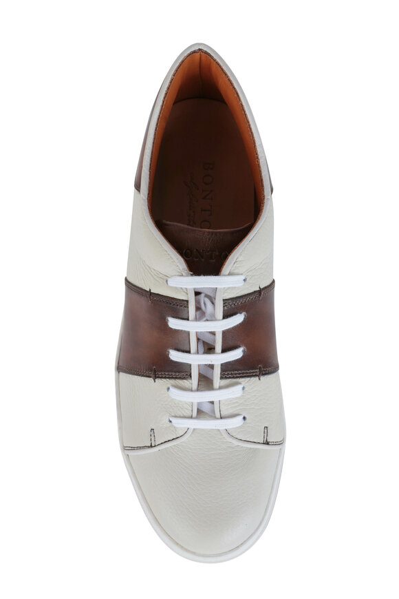 Bontoni - Centrale Beige & Brown Leather Sneaker 