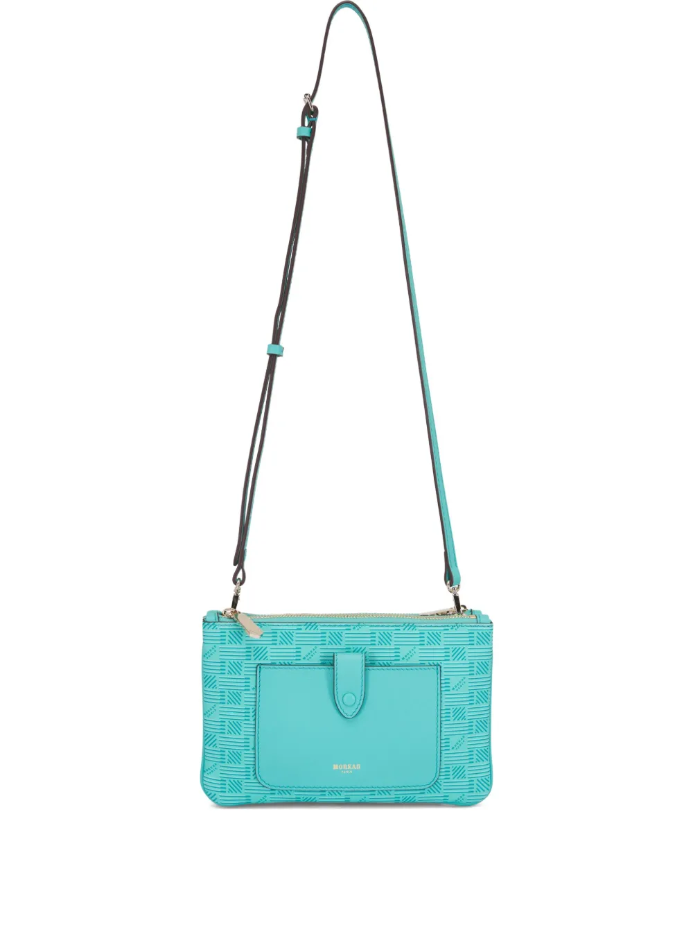 Moreau Paris - Promenade Turquoise Double Pouch Crossbody Bag