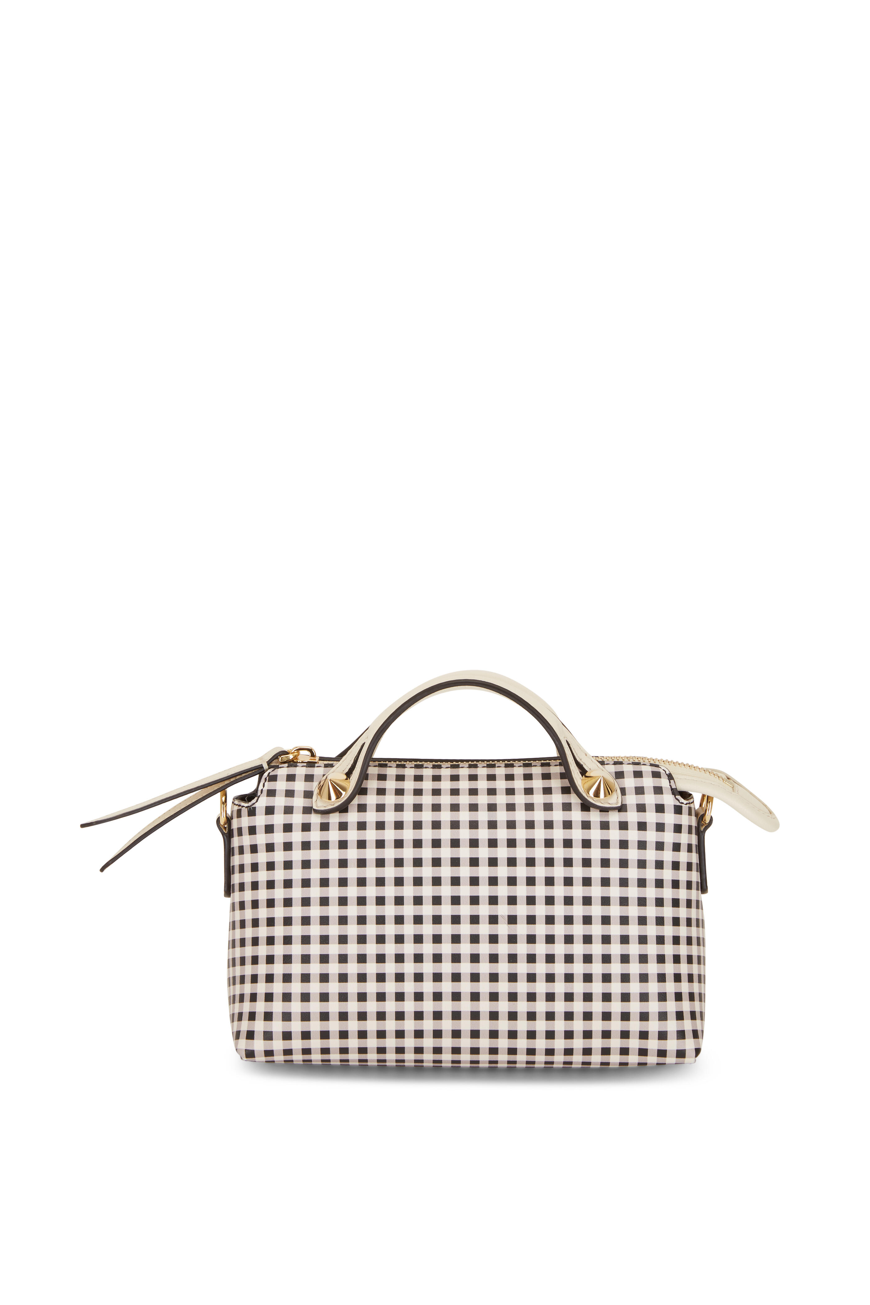 Fendi - By The Way Mini Black & White Check Boston Bag