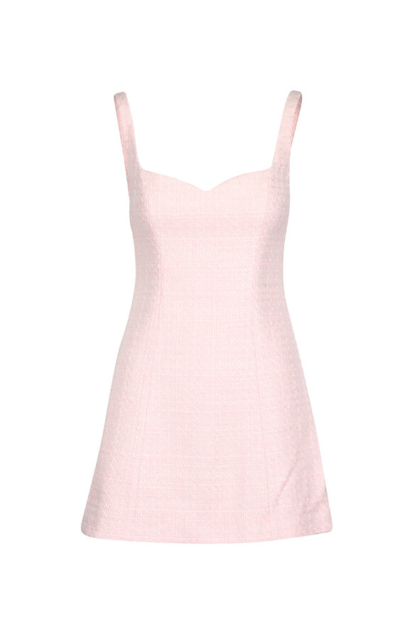 Alice & Olivia Eve Ash Rose Tweed Mini Dress