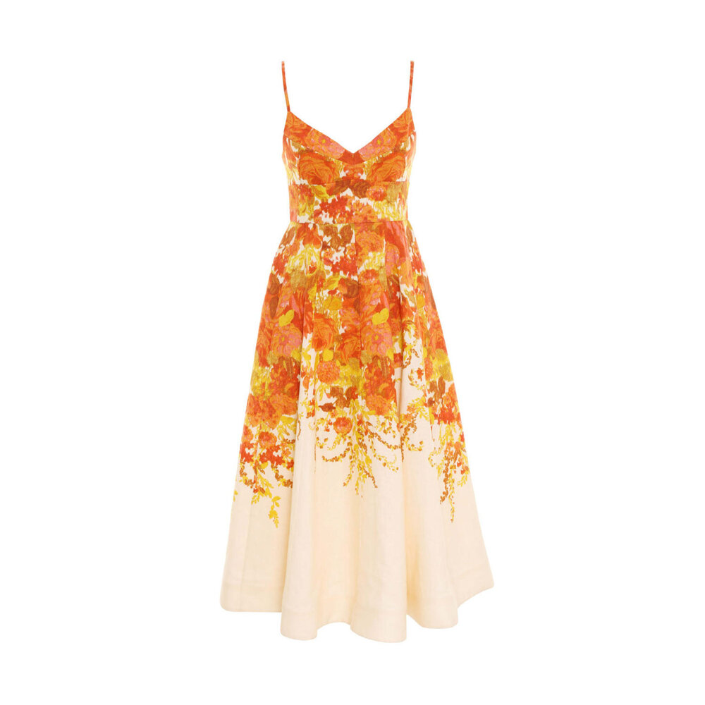 orange picnic dress Ruffled Coral Orange Cotton Casual Summer Mini Dress Coral Orange / Small