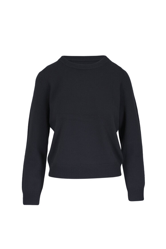 Nili Lotan - Wells Black Ribbed Lace-Up Sweater | Mitchell