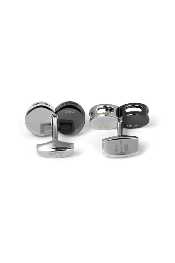 Tateossian - Infinity Multicolour Gears Gunmetal Cufflinks