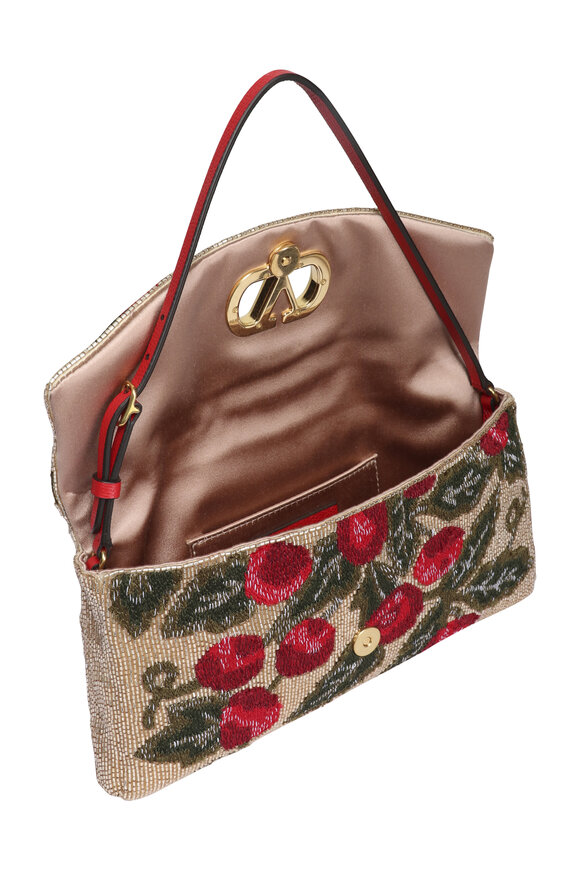 Valentino Garavani Vain VLogo Cherry Embroidered Shoulder Bag - view 7