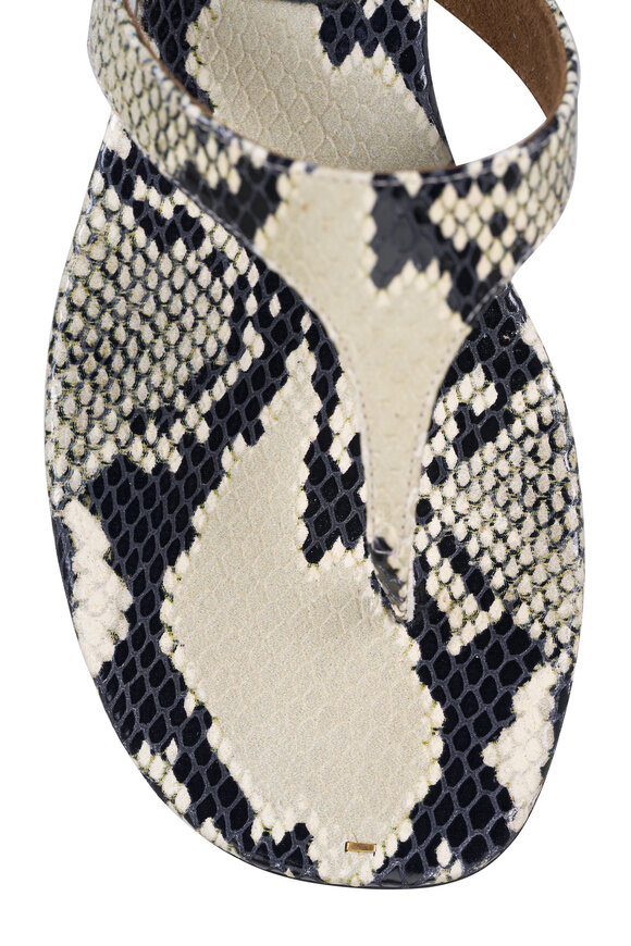 Khaite Archer Embossed Leather Thong Sandal - view 5