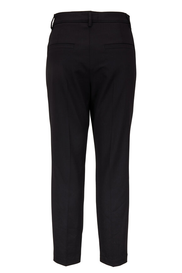 Brunello Cucinelli - Black Stretch Wool Extended Tab Pant