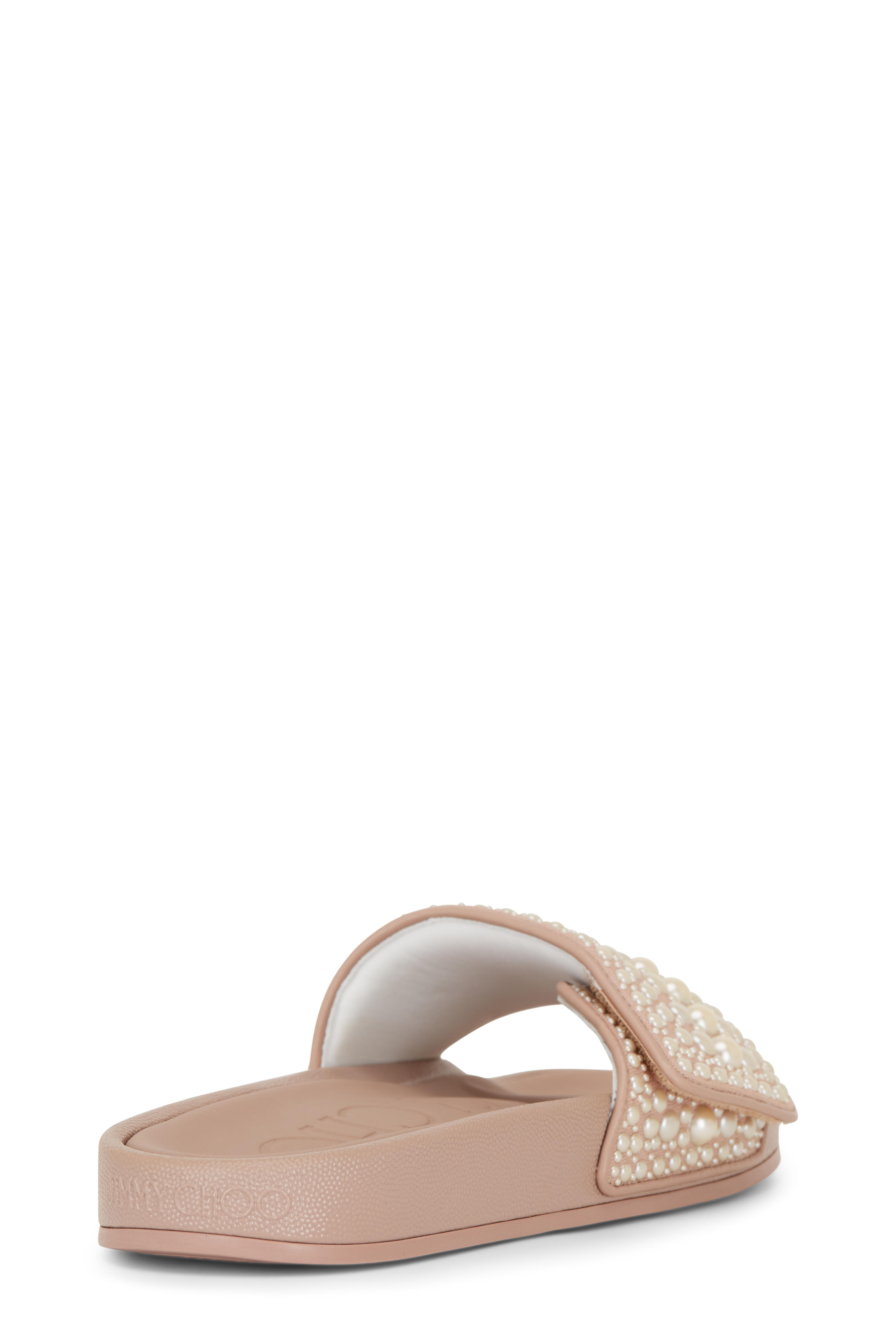 Jimmy Choo - Fitz Ballet Pink Pearl Pool Slide | Mitchell Stores
