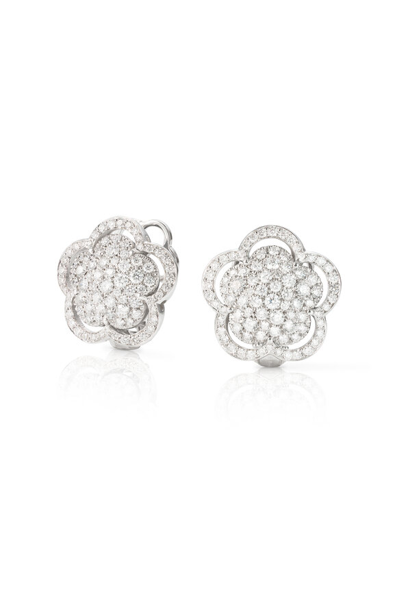 Pasquale Bruni 18k White Gold Diamond Bon Ton Earrings - view 1