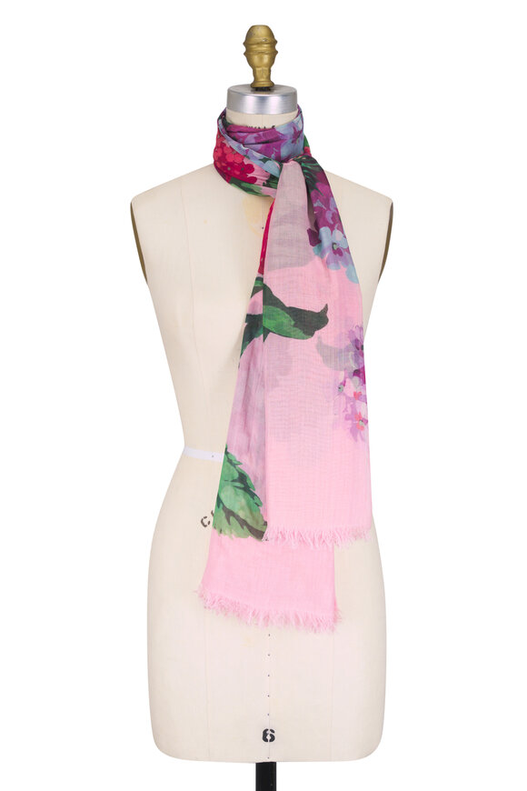 Carolina Herrera Rose Fringe Scarf - view 1
