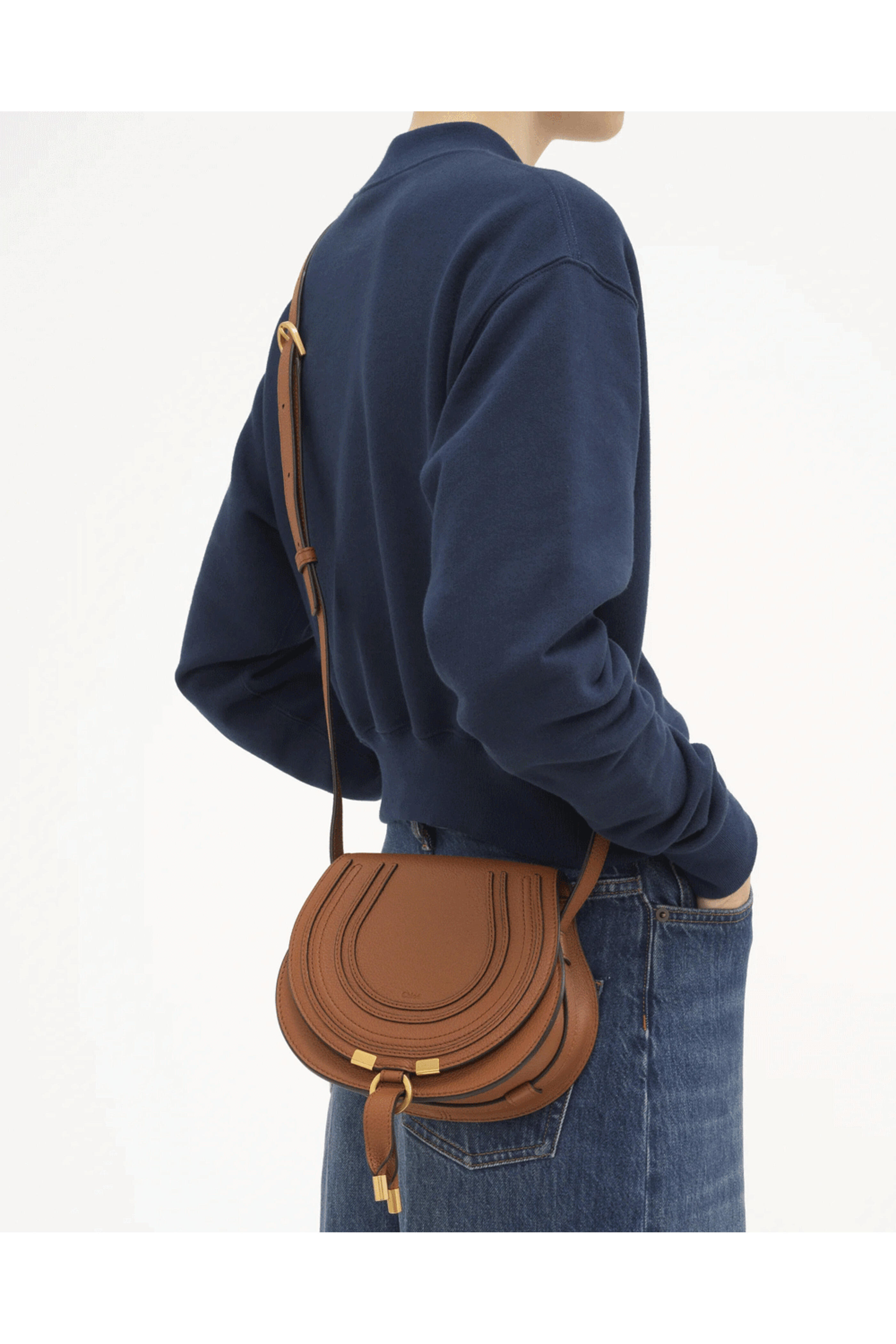 Chloé - Small Marcie Saddle Bag in Tan | Mitchell Stores