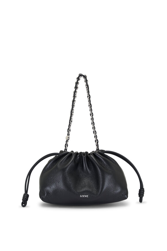 Loewe Flamenco Black Deerskin Leather Bag