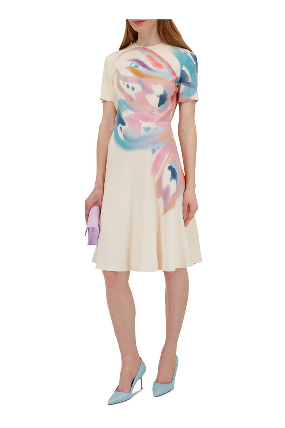 Etro - Cream Abstract Mini Dress 