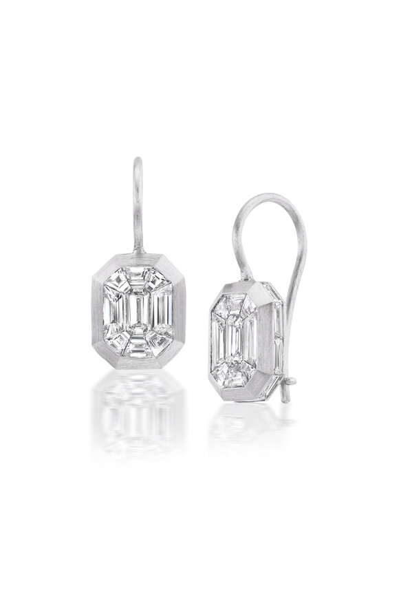 Nam Cho 2.53CT Mosaic Diamond Drop Earrings