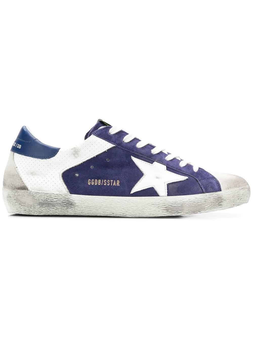 Golden Goose - Superstar Navy Suede White Star Sneaker