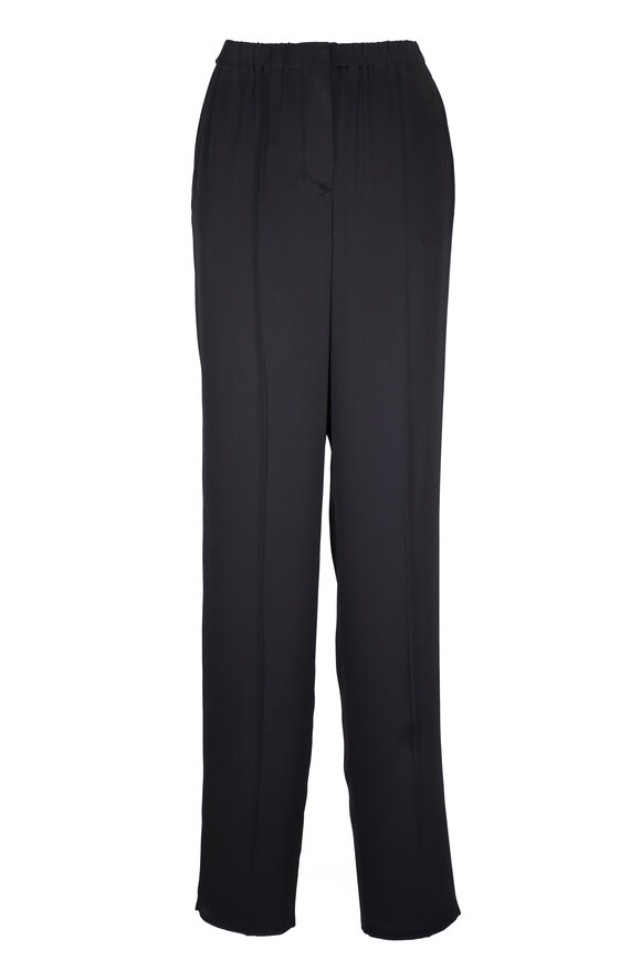 Giorgio Armani Black Silky Satin Pant