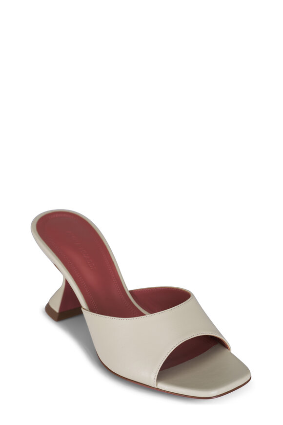 Amina Muaddi Lupita Almond Leather Sandal, 70mm