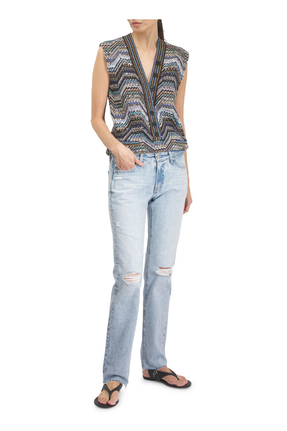 Missoni Multicolor Chevron Knit Vest - view 2
