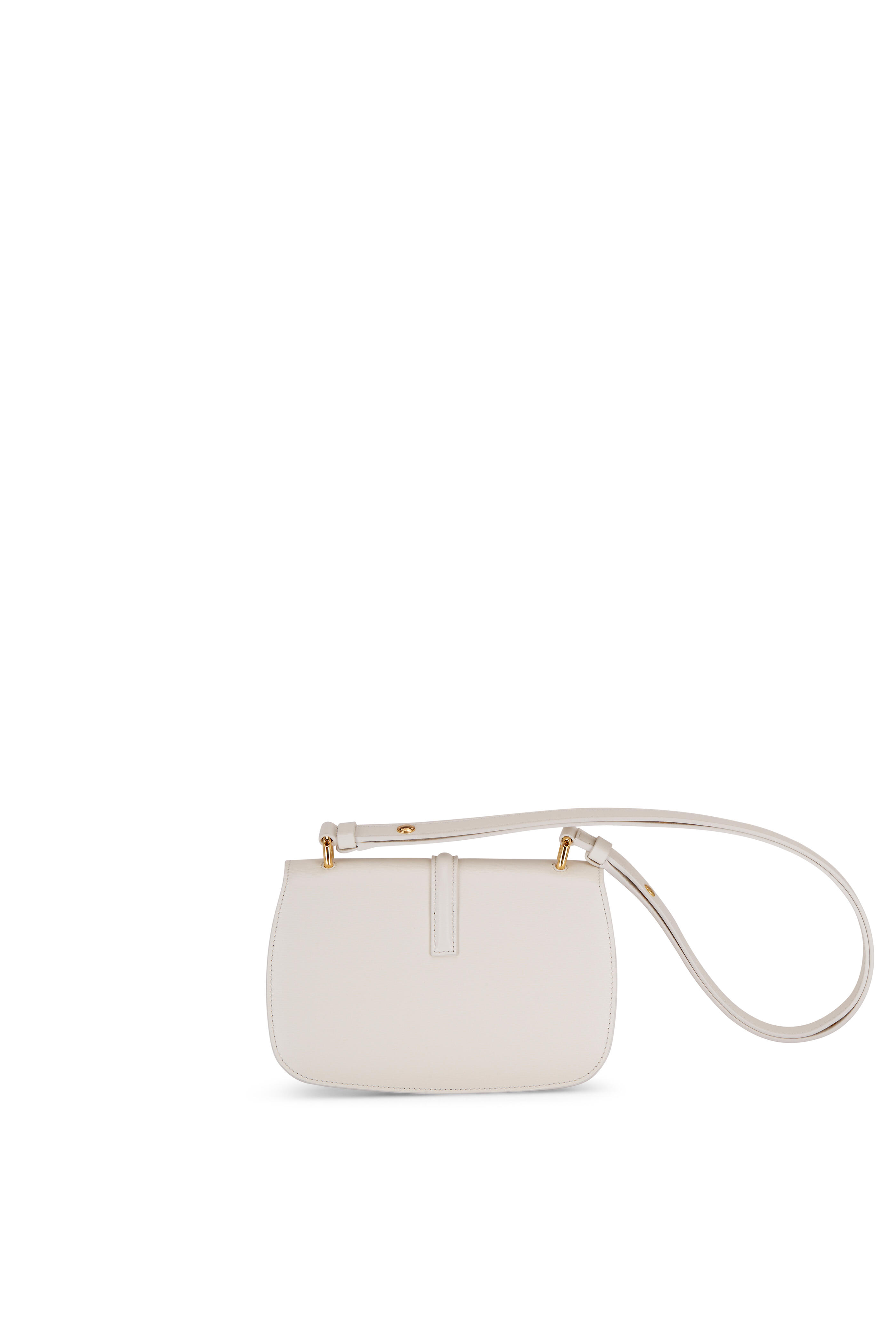 Tom Ford - Lock Chalk Mini Flap Leather Crossbody Bag