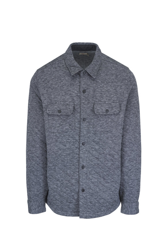 Faherty Brand Gray Quilted Fleece Shacket - view 1