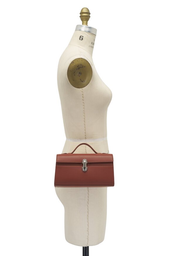 Savette - Symmetry Pochette Brown Top Handle Leather Bag