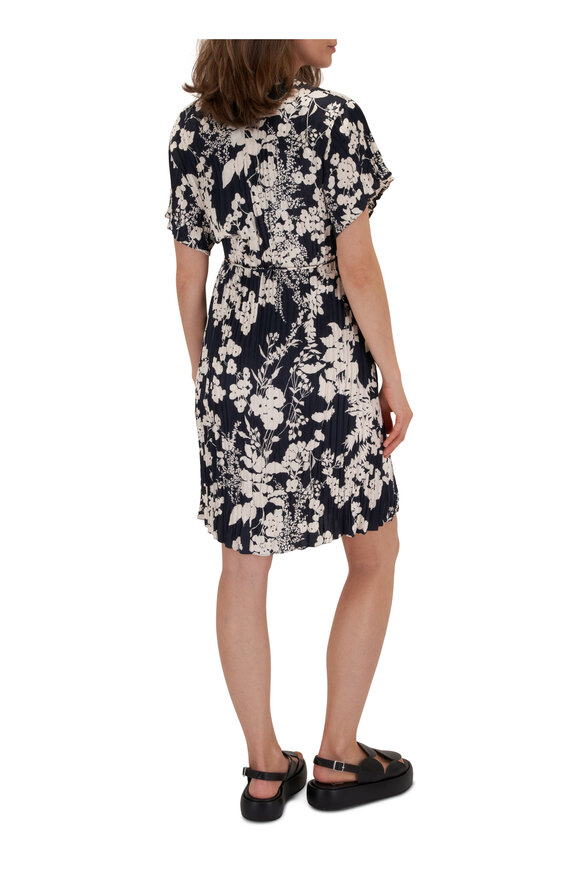 Vince - Coastal Blue Arboretum Short-Sleeve Dress