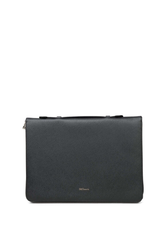 Zegna - Black Leather Backpack | Mitchell Stores